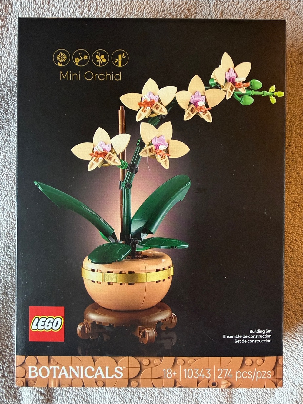 LEGO Mini Orchid Botanical Set - Green and Cream Unopened
